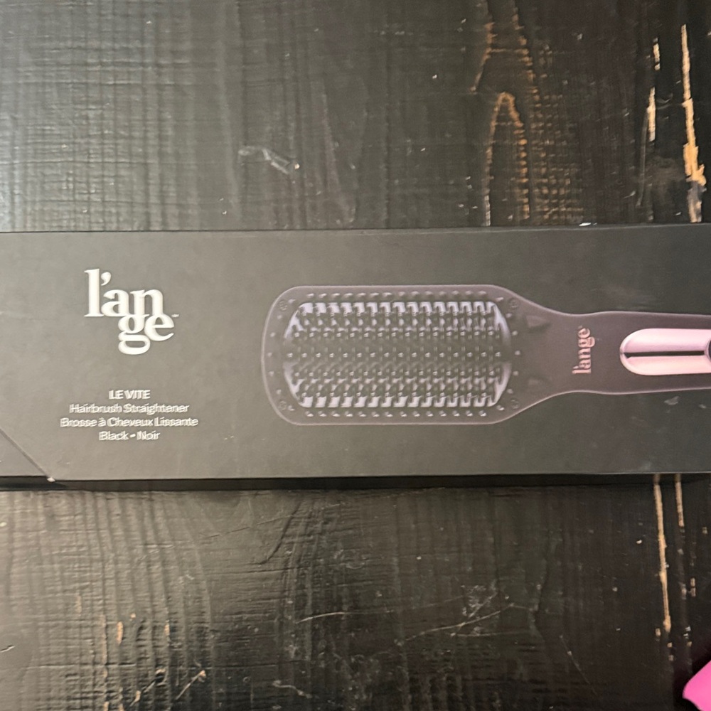 L’ange Black and Pink Hairbrush Straightener